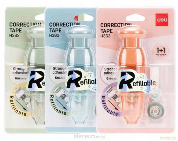 Korektor w taśmie 5mmx6m+dodatkowy wkład mix