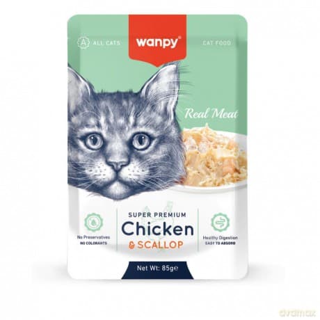 Cat Retort Pouch - Chicken & Scallop - 85g
