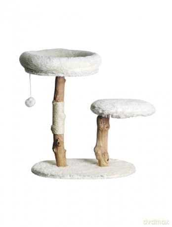 Nordic paws - Scratching Tree Wildwood 2 - White - 40 x 60 x 68 cm