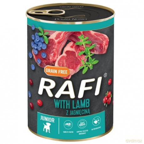 Rafi - Dogfood For Puppy Lamb, Blueberry & Cranberry 400g (61050)