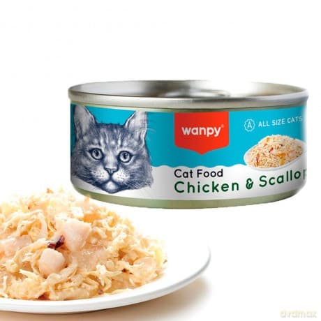 Wanpy Canned CatFood Chicken & Scallop 95g - 95g