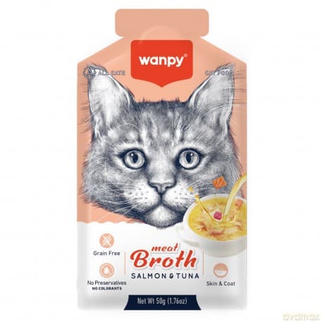 Wanpy Cat Meat Broth Tuna & Salmon 50g - 50g
