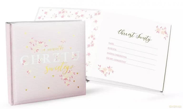 Album na zdjęcia Na Pamiątkę Chrztu Świętego folia samoprzylepna