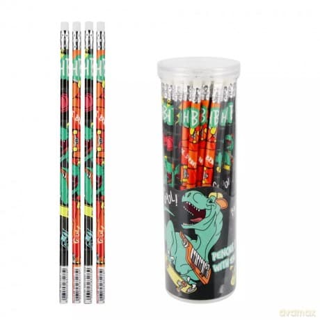 Ołówek z gumką Hb State Dino Starpak