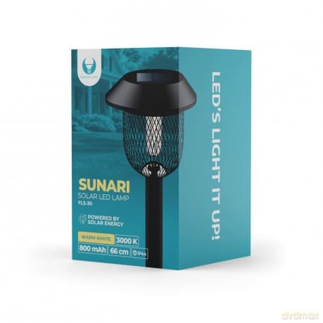 Forever Light Lampa solarna LED SUNARI FLS-30 Słupek stalowy 2 czarny