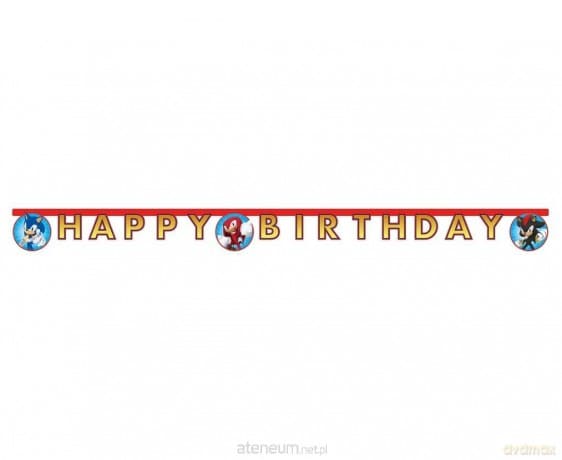 Banner Sonic - Happy Birthday 200 cm