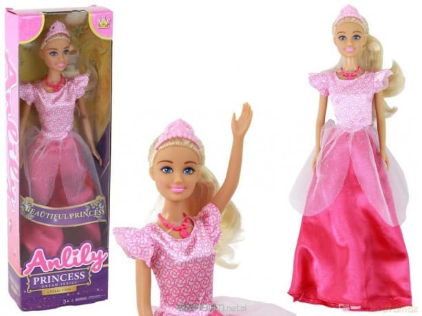 Lalka księżniczka w różowej sukience