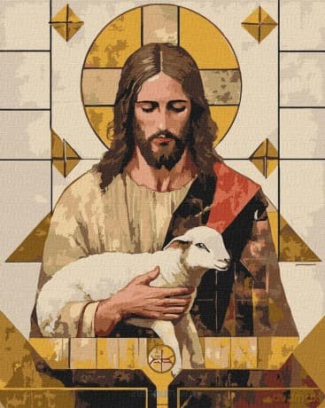 Malowanie po numerach - Geometria Łask 40x50 cm