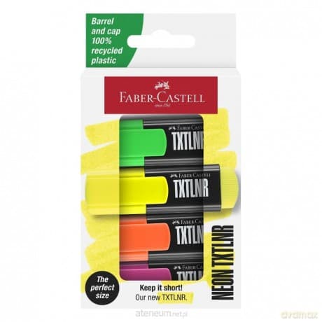 Zakreślacz mini TXTLNR neon 4szt