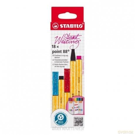Cienkopis point 88 18 kolorów