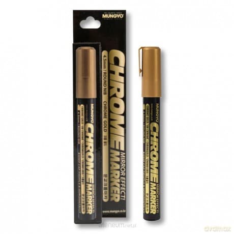 Marker chromowy 4,5mm złoty