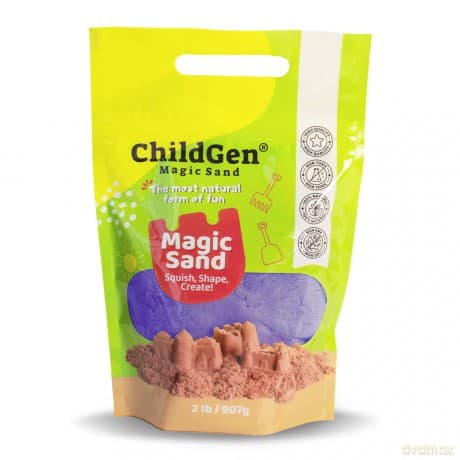 Piasek kinetyczny naturalny opakowanie uzupełniające 907g fioletowy