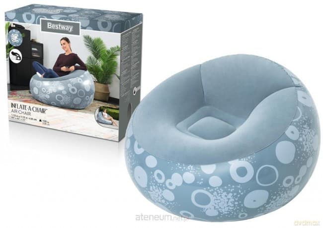 Fotel dmuchany niebieski