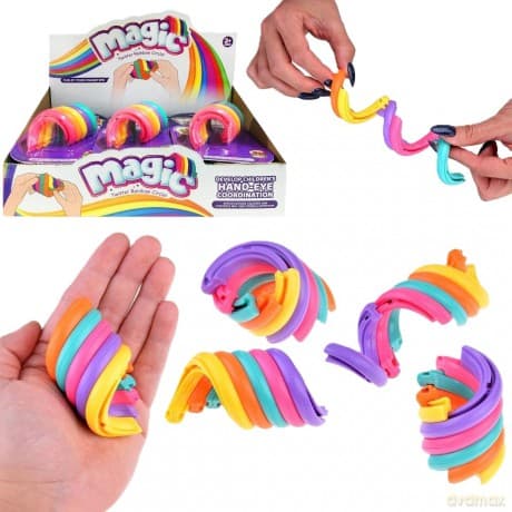 Pierścienie przesuwne tęczowe fidget