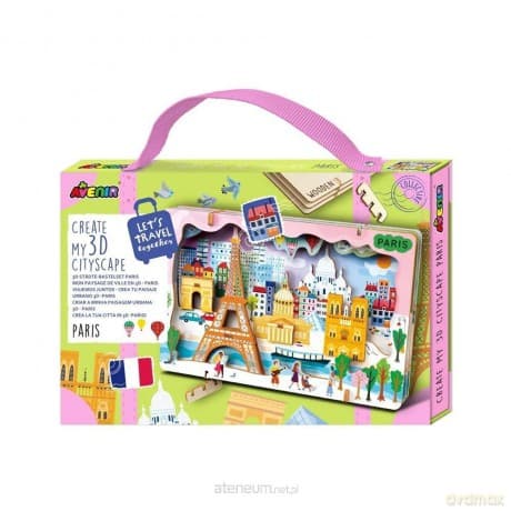 Stwórz pejzaż miejski Paryż - puzzle drewniane 3D