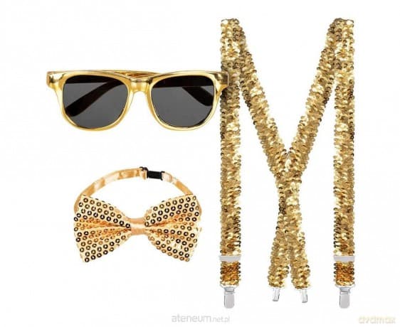 Zestaw imprezowy dla mężczyzny złoty