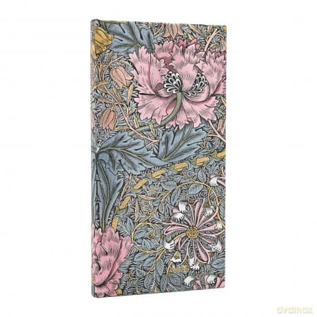 Kalendarz 2026 Morris Pink Honeysuckle tygodniowy HOR Slim