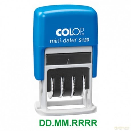 Mini Datownik S120 Cyfrowy z Osłoną Przed Brudzeniem Palców - Poduszka: Zielona