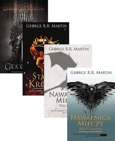 Pieśń Lodu i Ognia 4 tomy: Gra o tron / Starcie królów / Nawałnica mieczy (Gra o tron okł filmowa) - George R.R. Martin