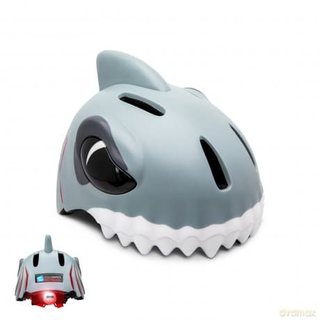 Crazy Safety - Grey Shark Bike Helmet for Children 6-12 Years - (CS190108)
