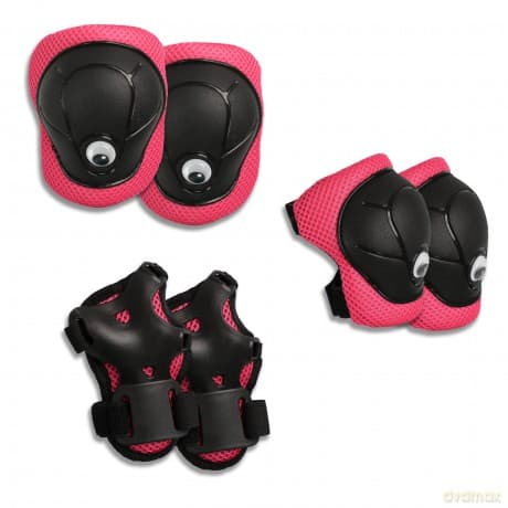 Crazy Safety - Pink Safety Gear Set for Kids for Bike, Skateboard, BMX, Rollerblades & Scooter - (CS220202)