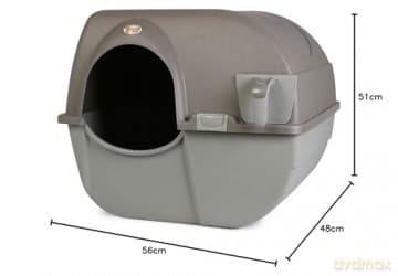 Omega - Roll 'N Clean Litter Box - Brown - L