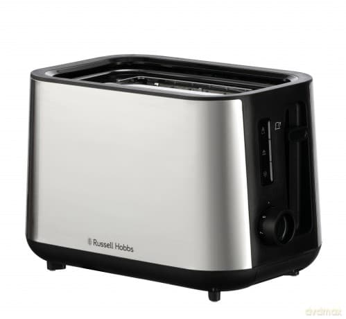 Russell Hobbs - Heaton Brushed 2Slice Toaster - Brushed Stainless Steel and Black