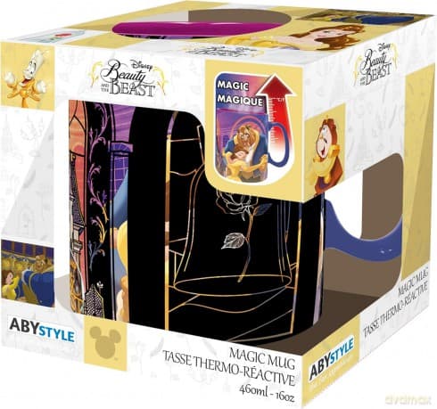 DISNEY - Kubek zmieniający kolor 460ml - Piękna i bestia - cardboard