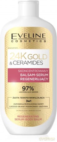 EVELINE 24K Gold & Ceramides Skoncentrowany Balsam-serum regenerujący 3w1 400 ml
