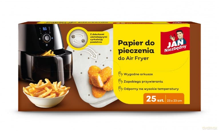 JAN NIEZBĘDNY Papier do pieczenia do AirFryer - 25 sztuk