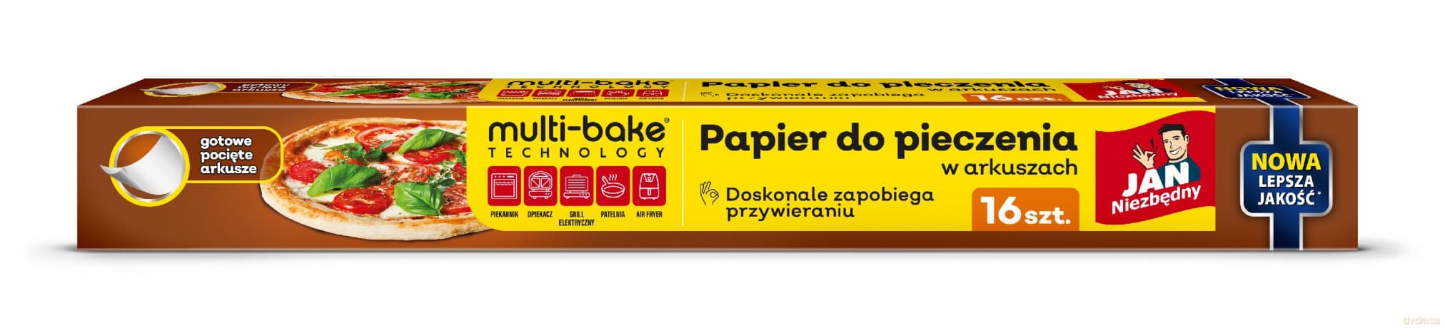 JAN NIEZBĘDNY Papier do pieczenia w arkuszach Multi-Bake Technology - 16 sztuk