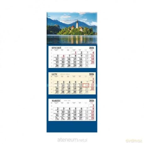 Kalendarz 2026 trójdzielny Zamek