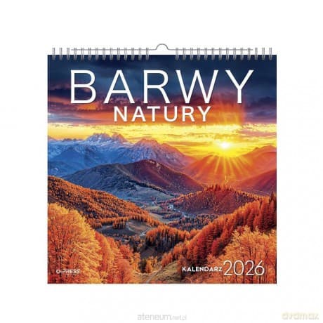 Kalendarz 2026 wieloplanszowy kwadrat Barwy Natury