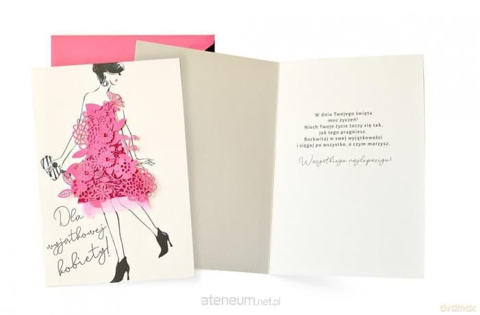 Karnet Ogólne życzenia sukienka