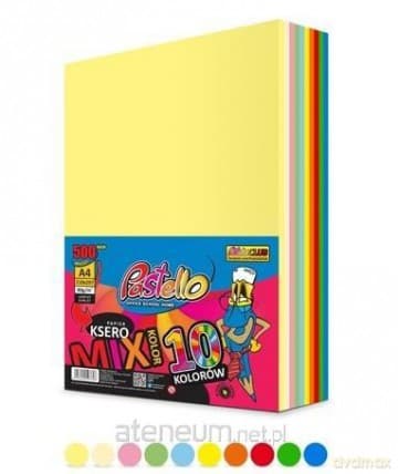Papier ksero A4 80g 10 kolorów 500 arkuszy