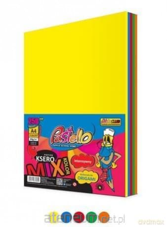 Papier ksero A4 80g 5 kolorów 250 arkuszy