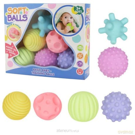 Piłki sensoryczne miękkie kolorowe 6szt