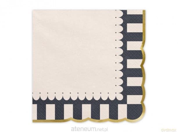 Serwetki ze złotym brzegiem 33x33 cm 12szt