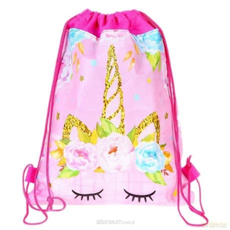 Worek na buty Jednorożec Kwiaty różowy