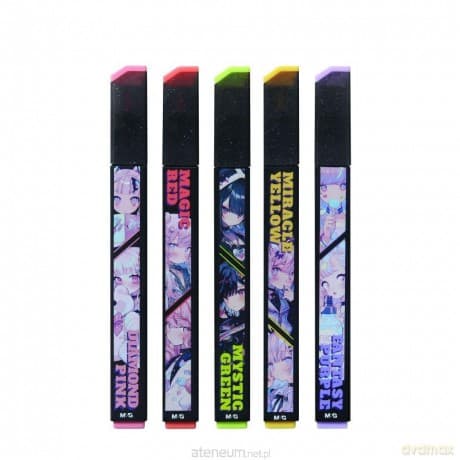 Zakreślacze Manga Pink Fantasy 5 kolorów