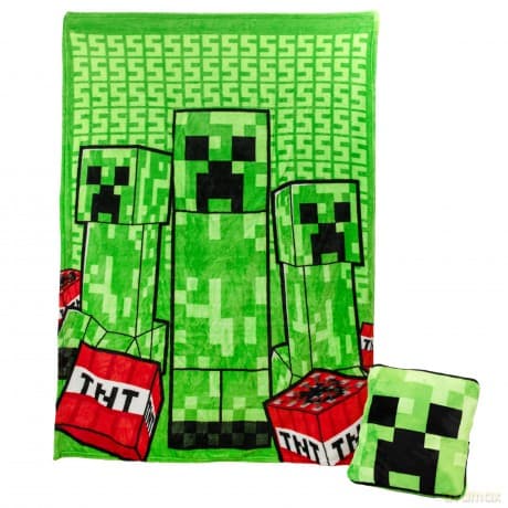 Minecraft Creeper poduszka-koc (2w1) / Minecraft Creeper Cushion Blanket (2 in 1)