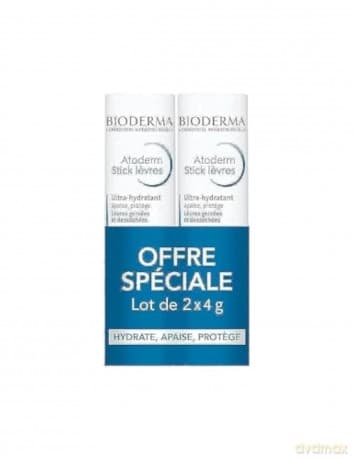 Bioderma Care set for dry and chapped lips Atoderm 2 x 4 g