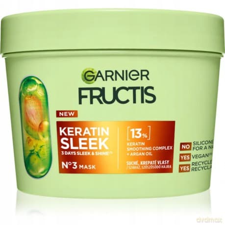 Garnier Mask for dry and frizzy hair Fructis Keratin Sleek (Mask) 370 ml