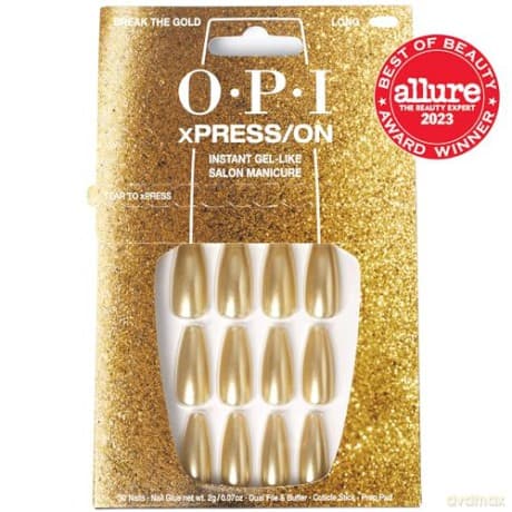 OPI Gel nails xPRESS/ON (Press-On Nails - Break The Gold)
