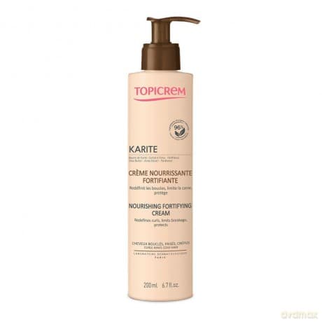 Topicrem Leave-in care for curly and frizzy hair Karite (Nourishing Fortifying Cream) 200 ml