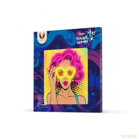 Neon ART LED POWER WOMAN żółto fioletowy FLA02 Forever Light