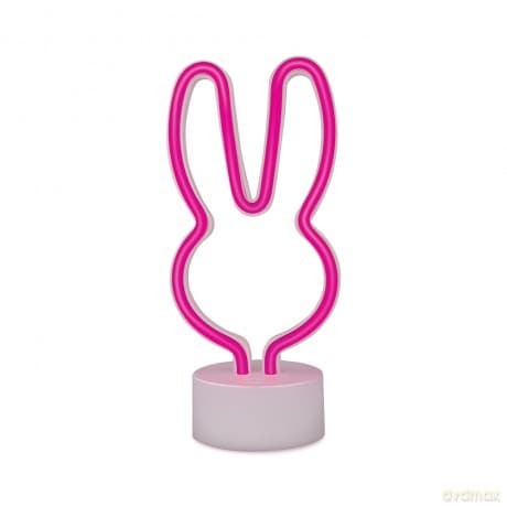 Neon na podstawce LED KRÓLICZEK różowy USB-C FSC-10 Forever Light