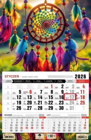 Kalendarz 2026 jednodzielny łapacz snów