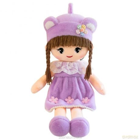 Lalka szmacianka pluszowa fioletowa 45cm