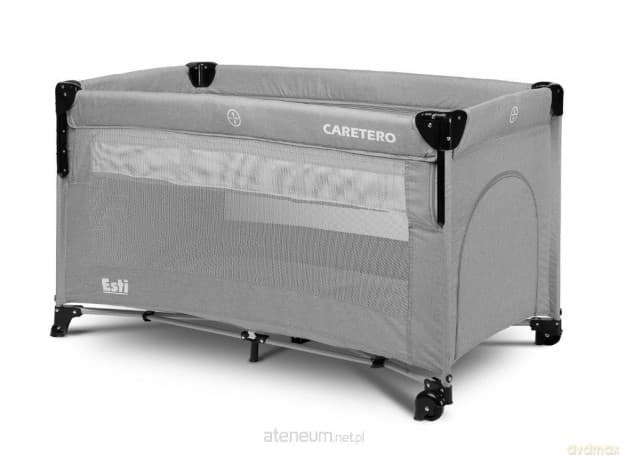 Łóżeczko turystyczne Esti opuszczany bok szare